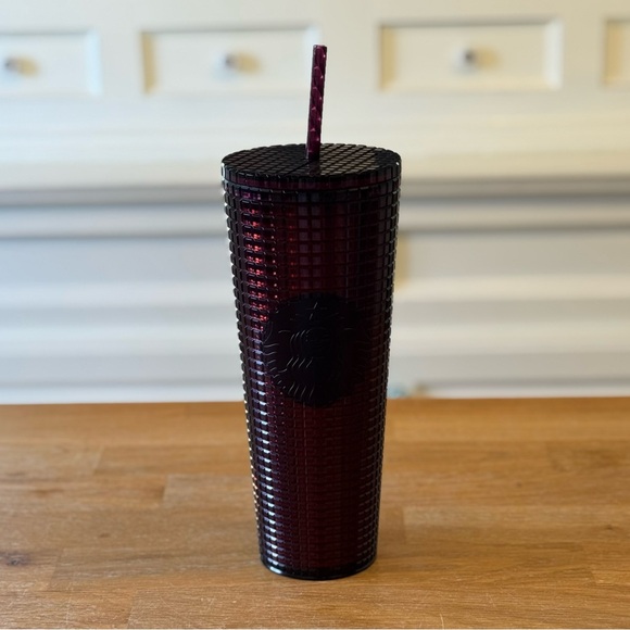 Starbucks Other - ⭐️ Starbucks 2020 Berry Plum Grid Disco Holiday 24oz Venti Tumbler